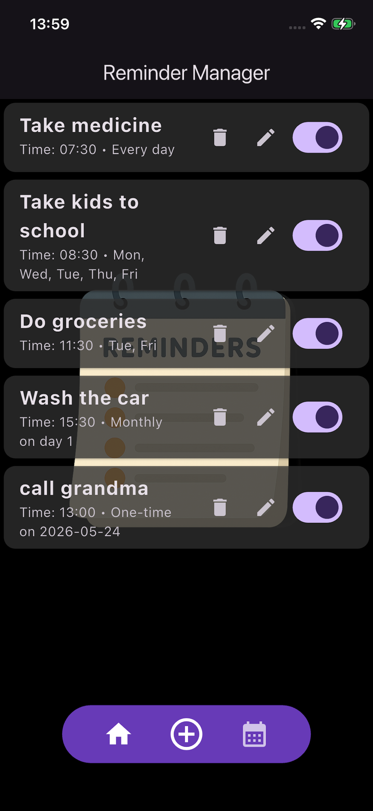 Reminder Manager Preview